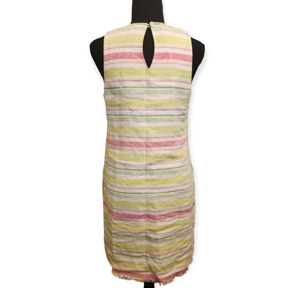 Tommy Bahama tulum light pastel striped linen shift dress sz xs - Picture 4 of 11